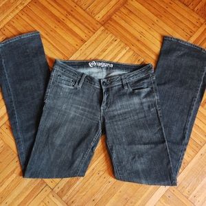 EUC Bullhead Laguna Distressed Black Bootcut Jeans